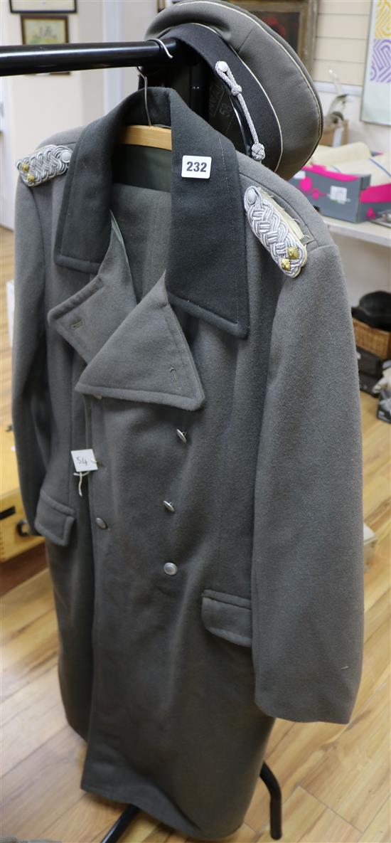 A pair of German trousers, coat and cap